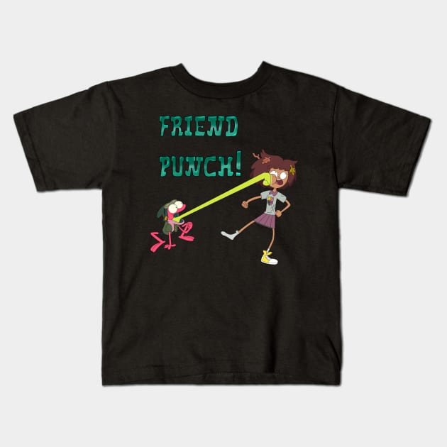Friend Punch Kids T-Shirt by seamustheskunk
